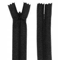 Застежки-молнии тонкий крытый 20 см черный 1шт.