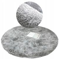Круглый пушистый ковер 160 см пушистый лохматый для гостиной плюшевый пушистый