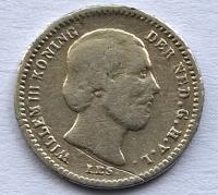 HOLANDIA 5 CENTÓW 1863 / srebro