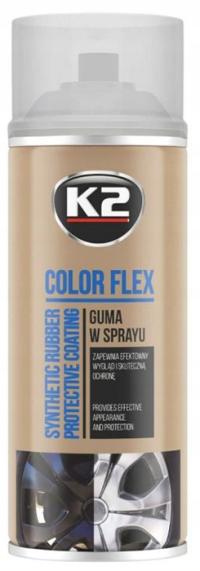 K2 FLEX PŁYNNA GUMA W SPRAYU FOLIA BEZBARWNA 400ml + Rękawiczki nitrylowe sterylne nitrylex roz.L 1para