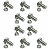 ŚRUBA M10X20 A2 + NAKRĘTKA KOŁNIERZOWA M10 FOTOWOLTAIKA PV x10