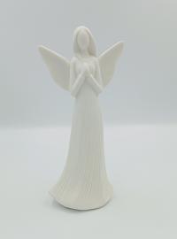Figurka ANIOŁ Aniołek ze świecącą sukienką 24 cm