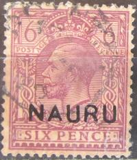 Nauru kolonia brytyjska stary znaczek z nadrukiem (6/24
