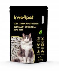 Love4pet Żwirek zbrylający ekologiczny dla kota tofu 2,5kg 4,3L