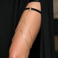 Подвязка с цепочкой сексуальная ST14 сексуальный подарок для нее черный злотый