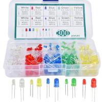 Zestaw diod LED 300szt 5 kolorów diody 5mm i 3mm