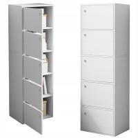 СОВРЕМЕННЫЙ ВМЕСТИТЕЛЬНЫЙ КОМОД ШКАФ БОЛЬШОЙ БЕЛЫЙ СКАНДИНАВСКИЙ РЕТРО ЛОФТ 5 ПОЛОК