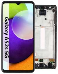 Wyświetlacz OLED do Samsung czarny, ramka, Samsung A52S 5G 2021 SM-A528B/DS