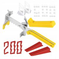 ZESTAW SYSTEM DO POZIOMOWANIA PŁYTEK SZCZYPCE 600x KLIPSY 200x KLINY 1MM