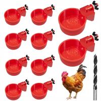 10X Автоматическая поилка для птиц, набор для воды, сверло для курицы, бесплатная доставка