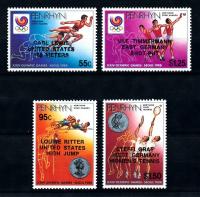 Penrhyn 1988 Znaczki 489-92 ** sport igrzyska olimpijskie Olimpiada monety