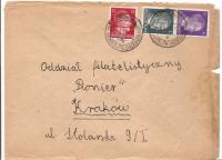 BĘDZIN -DOMBROWA -KARKÓW -koperta -obieg 1943 rok TRZECIA RZESZA