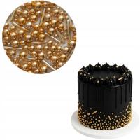 ПОСЫПАТЬ ЗОЛОТОЙ ЖЕМЧУГ МИНДАЛЬНОЕ ПЕЧЕНЬЕ ЗОЛОТО ДЛЯ ТОРТА КЕКСЫ ДЕНЬ РОЖДЕНИЯ 934