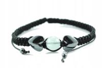 Makrama FLUORYT + hematyt spokój i odwaga