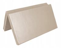 Materac dwuczęściowy z rzepami UNDERFIT 130 x 120 x 10 cm miękki beżowy