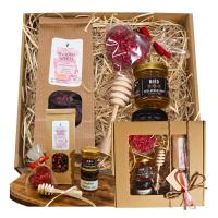 Корзина подарочный набор подарок чай мед шоколадная коробка для нее женщины