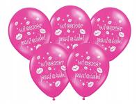 Воздушные шары розовый девичник 30 см 5шт