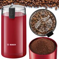 ELEKTRYCZNY MŁYNEK DO KAWY BOSCH CZERWONY ELEGANCKI 180W SUPER MOC 150g/min