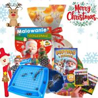 Готовый Рождественский пакет для Санта-Клауса подарок раскраска шахматы памяти L14