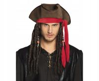 Kapelusz Pirata z Włosami Jack Sparrow Piraci z Karaibów Strój Pirata