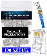 Wtyki przelotowe RJ45 kat6 1 szt.