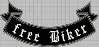 Naszywka napis free biker dół