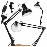 Lampka Na Biurko Biurkowa LED Lampa Szkolna Nocna Kreślarska Uchwyt E27
