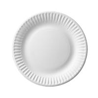 Бумажные тарелки белые одноразовые десертные тарелки 18 см - 100 шт.