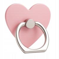 UCHWYT TELEFONU STOJAK SERCE RÓŻOWY UNIWERSALNY VEGA NA RĘKĘ RING HOLDER