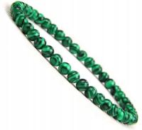 Женский браслет камень бусины Малахит 4 мм