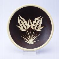 sgraffito RĘCZNIE WYKONANY TALERZ NAŚCIENNY GLINIANY lata 60-te