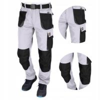 Рабочие брюки Мужские монтерские до талии усиленные белые OHS R. 58