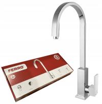 FERRO ZICCO BZI4 bateria zlewozmywakowa kuchenna WYSOKA cubic STOJĄCA CHROM