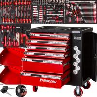 Wózek narzędziowy Mar-Pol z narzędziami 183 el. grzechotki 72-zębne