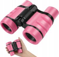Lornetka dla dzieci 4x30 zabawka turystyczna do obserwacji różowa