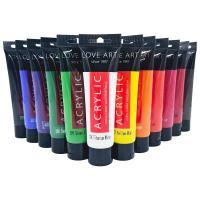 Акриловые краски LOVEART 100 мл-набор из 12 основных цветов