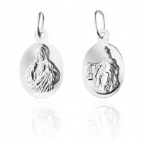 СКАПУЛА СЕРЕБРЯНЫЙ МЕДАЛЬОН МАТЕРЬ БОЖЬЯ SZKAPLERZNA