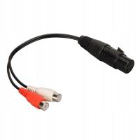 'XLR female to 2 RCA female Y splitter cable 3pin