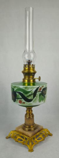 Piękna kolumnowa lampa naftowa SECESJA - Francja