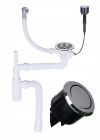 СИФОН АВТОМАТИЧЕСКИЙ ОДНОКАМЕРНЫЙ НАСТЕННЫЙ ДЛЯ РАКОВИНЫ КЛИК КЛАК ХРОМ