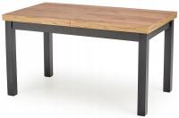 Stół DĄB CRAFT-CZARNY ROZKŁADANY 140x80 TIAGO Hal.