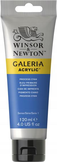 Farba akrylowa Galeria - Winsor & Newton - Process Cyan, 120 ml