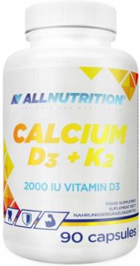 ALLNUTRITION Calcium D3 + K2 witamina K D 2000 wapń KOŚCI 90 kapsułek