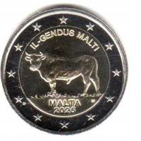 2 euro okoliczn. Malta 2025 wół - luzem