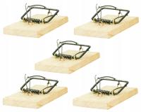 KLASYCZNA SILNA DREWNIANA PUŁAPKA ŁAPKA NA MYSZY SZCZURY GRYZONIE