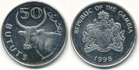 Gambia 50 Bututs - 1998r ... Monety