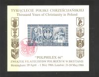 SŁAWA - TYSIĄCLECIE POLSKI CHRZEŚCIJAŃSKIEJ. POLPHILEX 1966