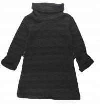 Czarny sweterek tunika dla dziewczynki połyskująca 6 lat