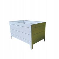 Grządka ogrodowa podwyższona 120x70x60cm stal 1mm BIAŁA PTF POLSKA