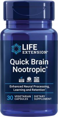 LIFE EXTENSION QUICK BRAIN NOOTROPIC 30 wege CAPS мозг концентрация память